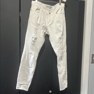 Express White Ripped Jeans